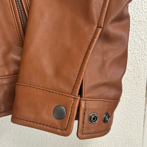 Lovely vintage inspired oversized 100 genuine lambskin leather bomber jacket XL - Picture 6 of 12